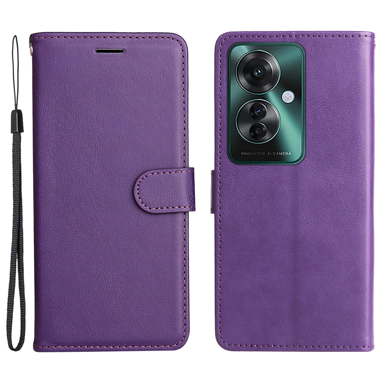 KT Leather Series-2 for Oppo Reno11 F 5G Case Solid Color Leather Wallet Flip Protective Phone Cover KT Leather Series-2 for Oppo Reno11 F 5G Case Solid Color Leather Wallet Flip Protective Phone Cover